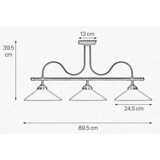 elegantne mesianske trojramenne stropne svietidlo vintage mediteranska luster mosadzny jedalensky stol osvetlenie luxusny zamok villa renovacia lameridiana budapest interierovy obchod biliardove svietidlo.jpg